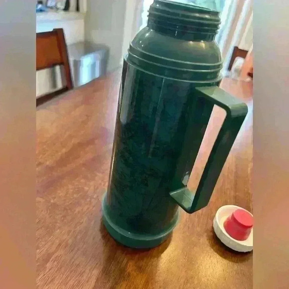 Vintage Thermos filler with cup green map 1991 - Picture 3 of 6